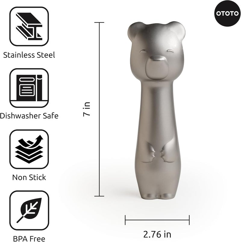 OTOTO Ice Cub Bear Ice Cream Scoop - Cool Kitchen Gadgets, White Elephant Gifts, Cute Kitchen Accessories, Funny Gifts, Stainless Steel Ice Cream Scooper, Cookie Dough Scoop, Cookie Scoop (Silver) - Image 5